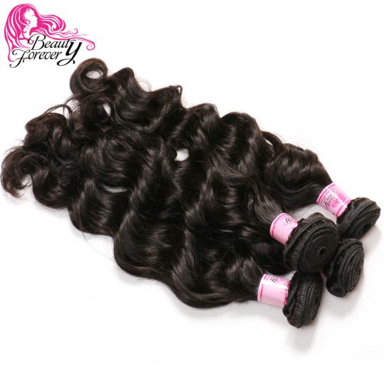 Beauty Forever Natural Wave Brazilian Hair Double Weft 1 Bundle Non-remy Human Hair Weaves 10-26inch Natural Color Free Shipping