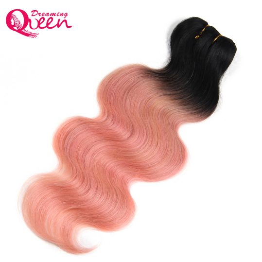 Rose Gold Color Ombre Brazilian Body Wave Ombre Human Hair Extensions Weave Bundles Non Remy Hair Dreaming Queen Hair