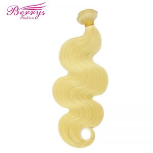 [Berrys Fashion] Peruvian Body Wave Blonde Hair weave 1PC 100% Human Hair Bundles 100g #613 Color 12-28" Remy Hair Extensions
