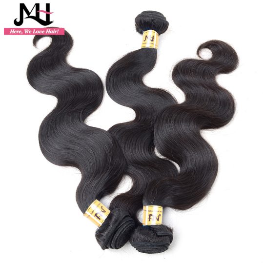 JVH Peruvian Body Wave Human Hair Weave Bundles Remy Hair Extensions Machine Double Weft Natural Color 8"- 28"Inch
