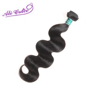 ALI GRACE Hair Peruvian Body Wave Hair Weave Bundles 100% Remy Human Hair Extension Natural Color 10-28 inch