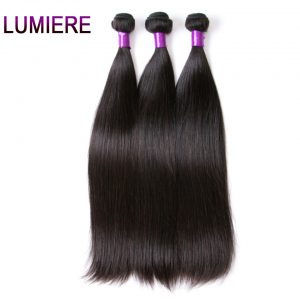 Lumiere Hair Peruvian Straight Hair Bundles Natural Color Human Hair Extensions Remy Hair Weave Bundles One Piece Free Shipping