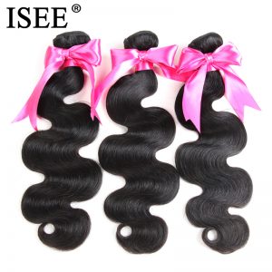 ISEE HAIR Peruvian Body Wave Human Hair Bundles 10-26 inch 100% Remy Hair Extension Free Shipping Natural Color Can Buy 3Bundles