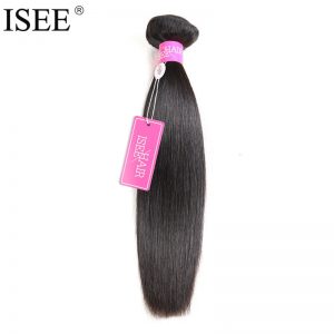 ISEE Peruvian Virgin Hair Straight Human Hair Bundles Machine Double Weft 10-26 Inches Free Shipping Can Be Dyed