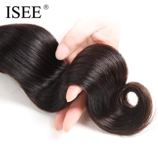 ISEE Peruvian Virgin Hair Body Wave 100% Unprocessed Human Hair Weave Bundles Free Shipping No Tangle