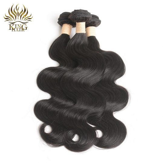 King Hair Peruvian Virgin Hair Body Wave Natural Color 100% Unprocessed Human Hair Weave 1 Bundle Raw Hair Weaving Can Be Dyed