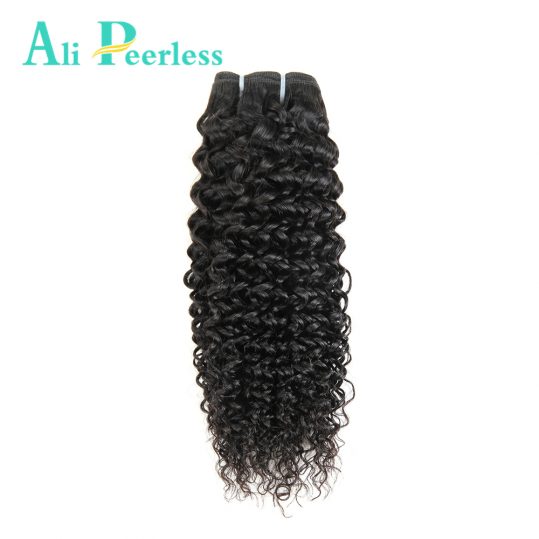 Ali Peerless Hair Virgin Peruvian Kinky Curly Unprocessed Human Hair 10inch to 28inch One Bundle Nature Black Free Shipping