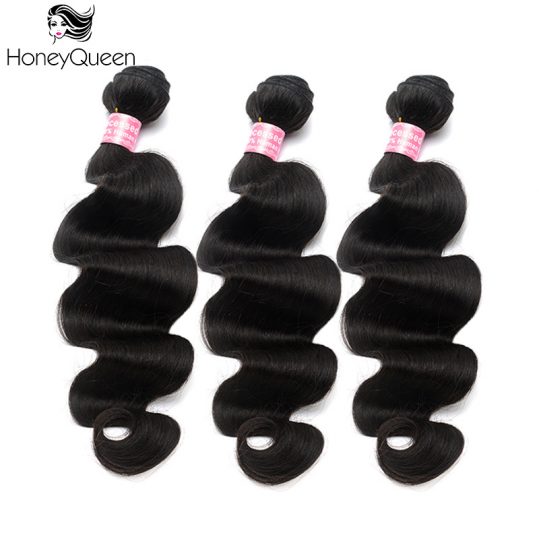 Peruvian Virgin Hair 100% Human Hair Body Wave Bundles Honey Queen Hair Products Hair Weaving Extensions Natural Color