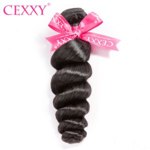 CEXXY Peruvian Virgin Hair Loose Wave Nature Color 100% Human Hair Bundles Machine Double Weft Free Shipping