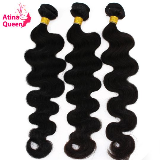 Atina Queen Unprocessed Peruvian Virgin Hair Body Wave Weave Bundles Full Cuticle Intact 100% Human Hair Weaving Free Shipping