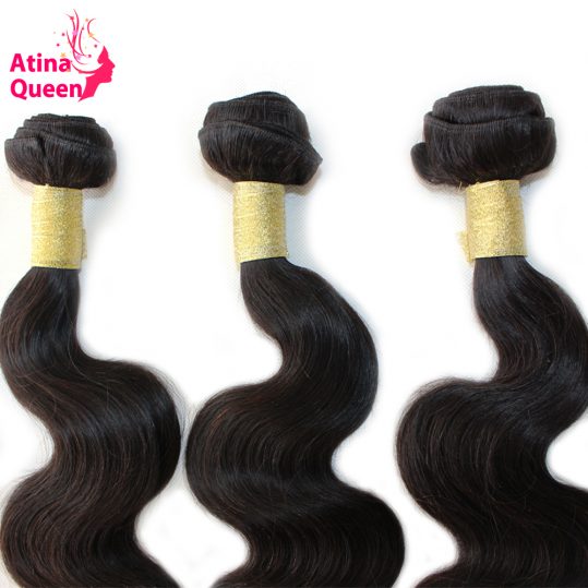 Atina Queen Unprocessed Peruvian Virgin Hair Body Wave Weave Bundles Full Cuticle Intact 100% Human Hair Weaving Free Shipping