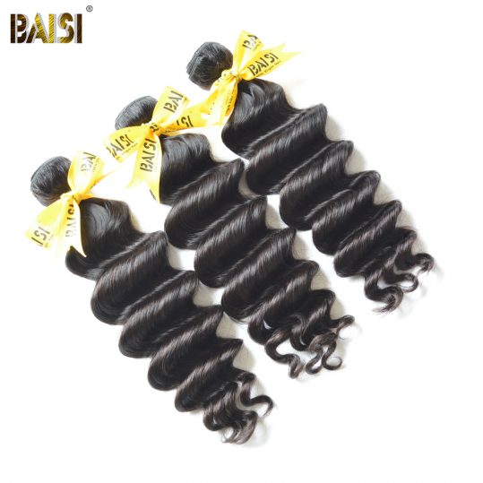 BAISI Natural Wave 100% Human Hair Extension Peruvian Virgin Hair,Natural Color,8-34 Inches Long Available Free Shipping
