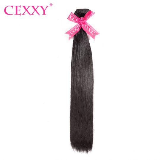 CEXXY Peruvian Virgin Hair Straight Natural Color 100% Human Hair Bundles Machine Double Weft Free Shipping