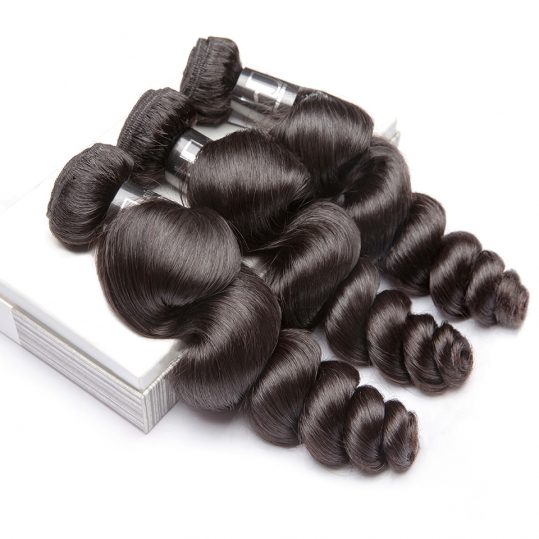HJ Weave Beauty Peruvian Virgin Hair Loose Wave 100% Human Hair Bundles Natural Color Free Shipping