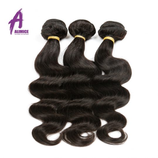 Alimice Hair Peruvian Body Wave 1 Bundle 100% Human Hair Weave Bundles Natural Color Non-remy Hair Weft 8-30inch Free Shipping