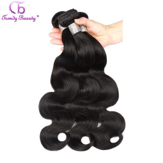 Trendy Beauty Peruvian Body Wave Non-remy Human Hair bundle Natural Black Color 8-26 inches Hair Weaving Extensions