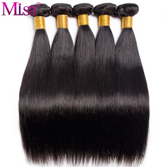 Mi Lisa Peruvian Straight Hair Weave Extensions 1 Piece only Human Hair Bundle Non Remy Hair Free Ship Can Buy 3 or 4 Bundles