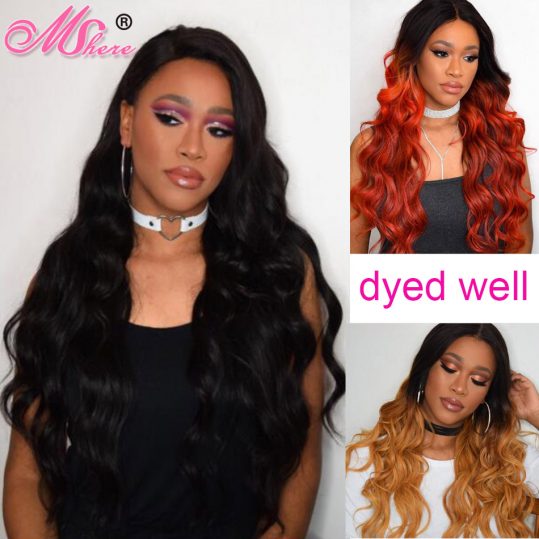 Body Wave Human Hair Bundle Extensions Mshere Peruvian Non Remy Hair Weaves Can Colored Straightened Well 1pcs/lot Natural Black