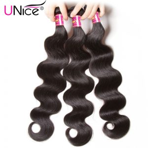 UNice Hair Peruvian Body Wave Weave 100% Human Hair Bundles 8-30inch 1 Piece Can Be Mixed Natural Color Non Remy Hair Extension