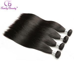 Trendy Beauty Peruvian Straight Non-remy Hair 100% Human Hair Weave Bundles Natural Color Free Shipping Can buy 3 or 4 bundle