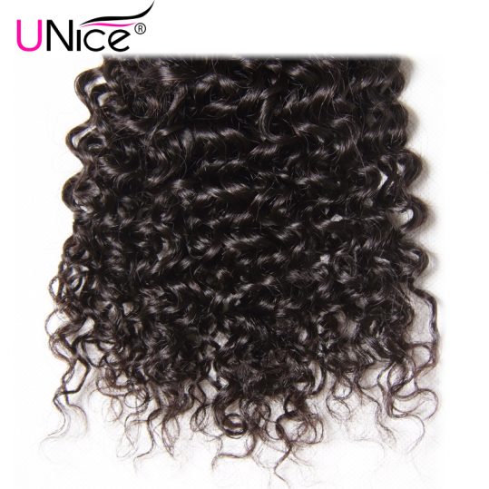 UNice Hair Company Peruvian Hair Kinky Curly Weave Human Hair Bundles Natural Color Non Remy Hair 1 Piece 8"-26" Can Mix Length