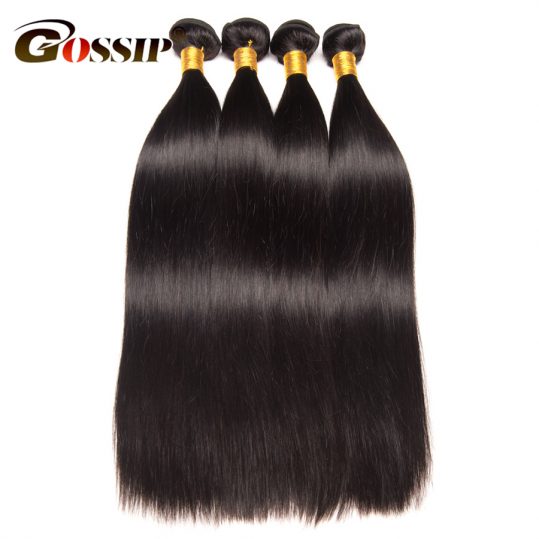 Gossip Peruvian Straight Hair Bundles 10"-28" 100% Human Hair Bundles Double Weft Hair Extension 1 Piece Non Remy Hair Weaving