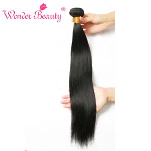 Wonder Beauty Company Peruvian Straight Hair Weaving Non-remy  Natural Black Human Hair Bundles Mixed Length 8inch-26inch