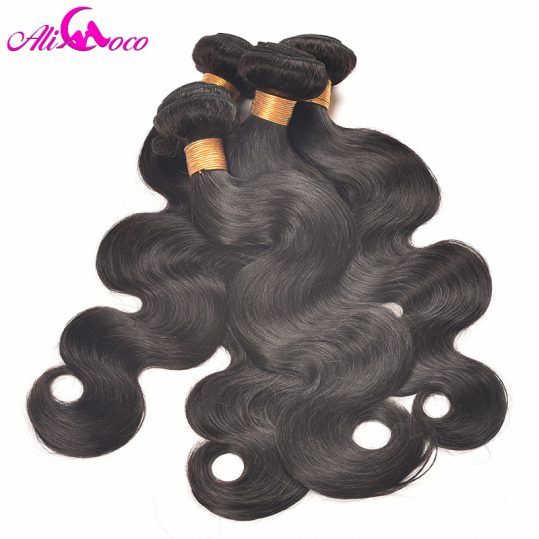 Ali Coco Peruvian Body Wave 100% Human Hair Weave Bundles 10-28 inch 1 Piece Non Remy Hair Extensions Can Be Dyed