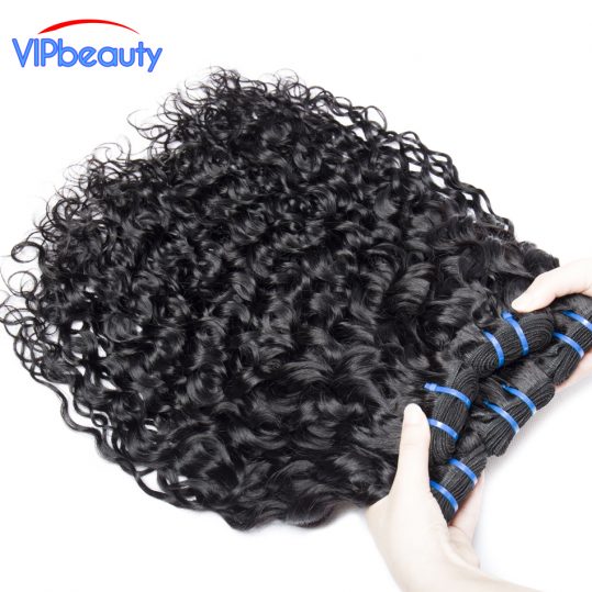 Vipbeauty Peruvian Water Wave Bundles Non-Remy Hair Natural Color 100% Human Hair Weave 10-28 Inch 1 Piece/Lot