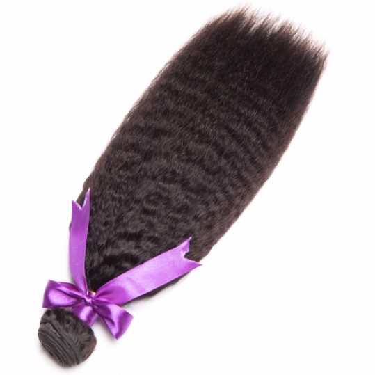 ALIPOP Peruvian Kinky Straight Hair Bundles Human Hair Bundles Non Remy Hair Extensions Natural Black Color 1pc/lot Can be Dye