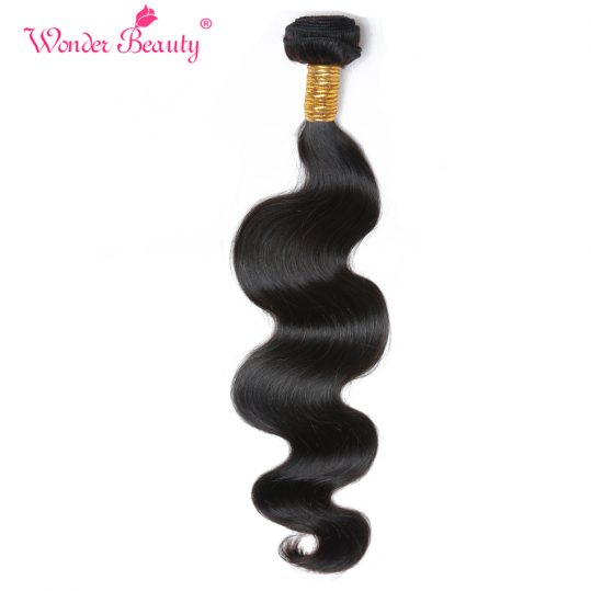 Wonder Beauty Peruvian Body Wave Non-Remy Human Hair Bundle 1 Piece Only Natural Color 8-26 Inch Hair Weaving