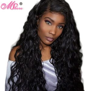 MShere Human Hair Peruvian Water Wave Hair Weave Bundle 100% Human Hair Extension Non-Remy Hair 8-28 Inches Natural Color