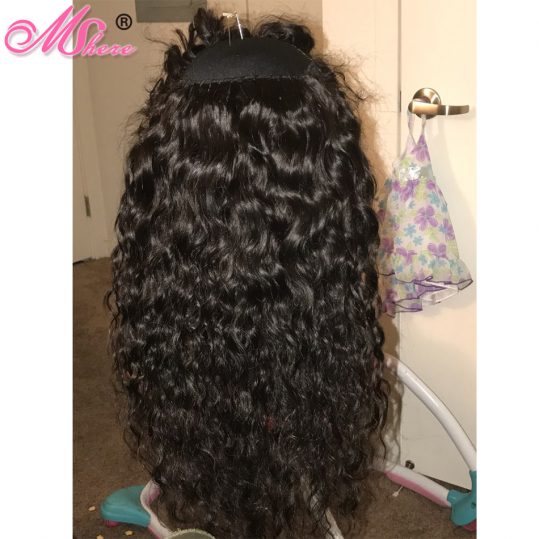 MShere Human Hair Peruvian Water Wave Hair Weave Bundle 100% Human Hair Extension Non-Remy Hair 8-28 Inches Natural Color