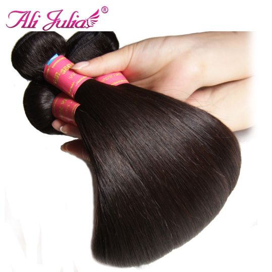 Ali Julia Hair Peruvian Hair Straight 8-30 Inch Human Hair Bundles One Piece Non Remy Can Choose 3 or 4 Bundles or Mixed Inch