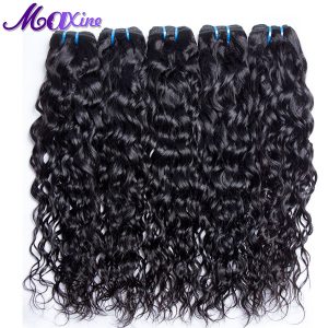 Maxine Hair Products 1 Piece Peruvian Water Wave Human Hair Weave Bundles 12-28in Alibaba 1B Non Remy Hair Extension Can Be Dyed