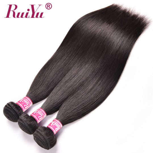 Human Hair Bundles Straight Peruvian Hair Extensions Can Buy 3 Or 4 Bundles 10"-28" Non Remy Hair RUIYU Can Be Dyed Ships Free