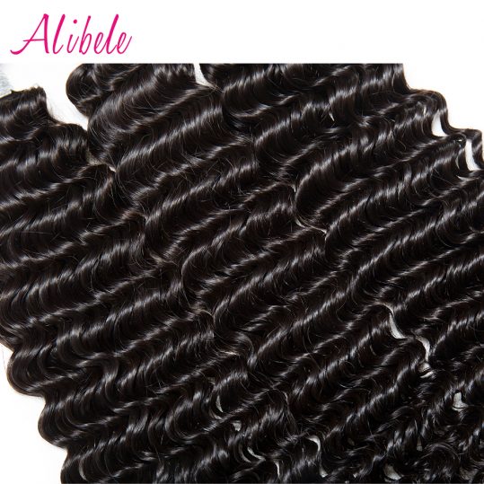 Alibele Malaysian Curly Weave Hair Bundles 100G/Piece Natural Color 100% Human Hair Can Be Dyed Remy Hair Extensions 10~28inch