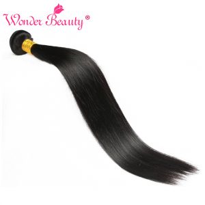 Wonder Beauty Malaysia Straight Remy Hair 100% Human Hair Extension 8-26 Inches Hair Bundles Natural black Color Free shipping