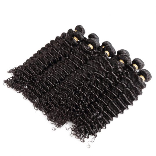 Rosa Beauty Hair Products Malaysian Hair 100% Deep Wave Weave Human Hair Bundles Natural Color Remy Hair Extensions