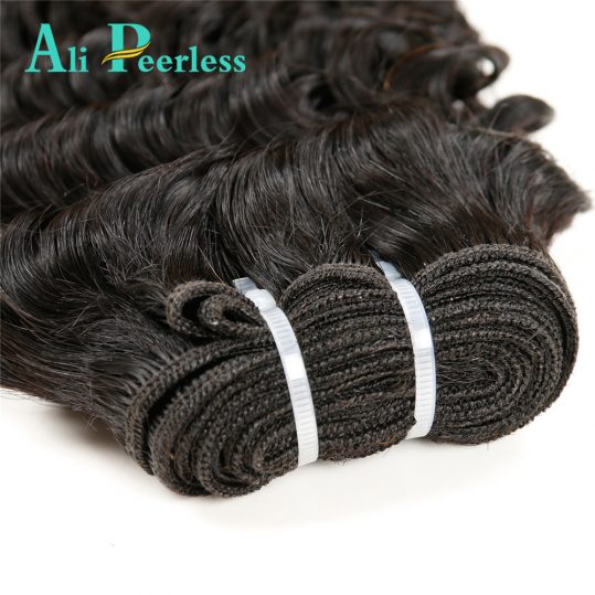 Ali Peerless Hair Deep Wave Malaysian Virgin Hair 100% Human Hair 10-28 inch Nature Black Free Shipping One bundle