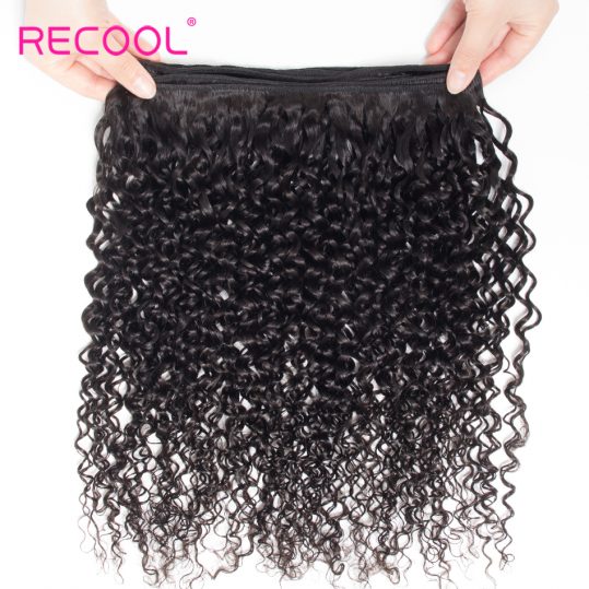 Malaysian Kinky Curly Virgin Hair 10-28 Inch Recool Human Hair Bundles 100g/Peice Natural  Color Human Hair Extensions