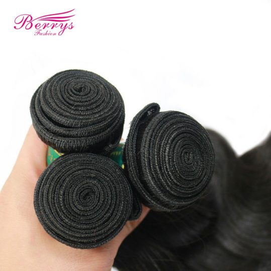 [Berrys Fashion] Malaysia Virgin Hair 100g Body Wave Hair Extensions 10-28 Inch 1Pcs/Lot 100% Human Weave Hair For Black Women