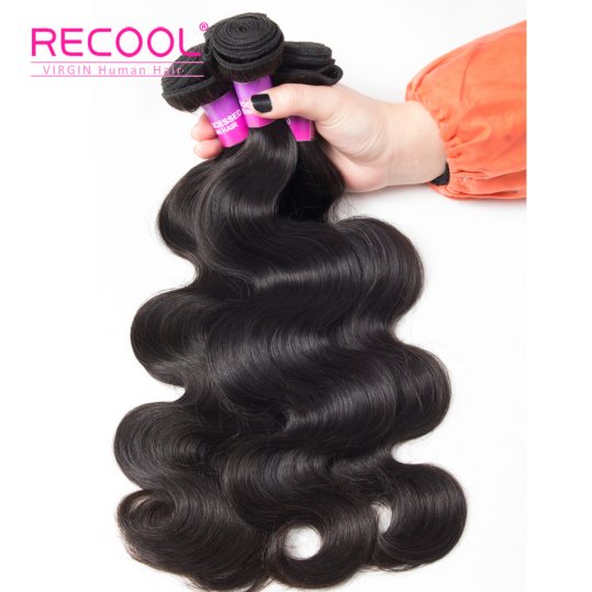 Recool Malaysian Virgin Hair Body Wave Bundles 100% Unprocessed Human Hair Weave Bundles Natural Color Hair Extension Can Dyed