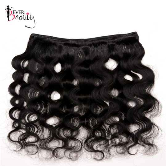 Malaysian Virgin Hair Body Wave Human Hair Weave Bundles Extensions Natural Black 10-28inch 1Pcs/Lot Ever Beauty Can Buy 3/4