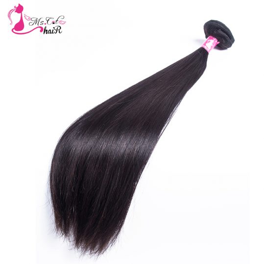 Ms Cat Hair Malaysian Straight Hair Bundles Human Hair Extensions No Shedding Non Remy 8"-26" Hair Weave Bundles Can Buy 3 PCS