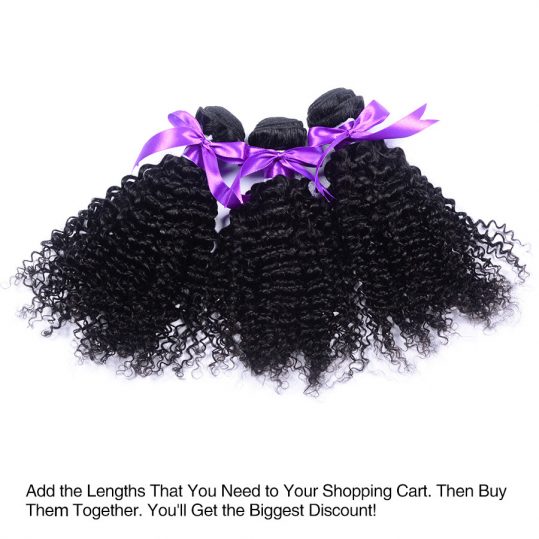 Alidoremi Malaysian Kinky Curly Hair Bundles 100% Human Hair Weaving Natural Color Non-Remy Hair 1 Piece Free Shipping