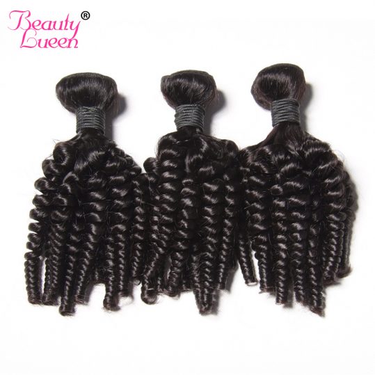 Malaysian Afro Kinky Curly Weave Human Hair Bundles Can Buy 3 / 4 Bundles Hair Extension BEAUTY LUEEN Non-Remy Hair Weaving