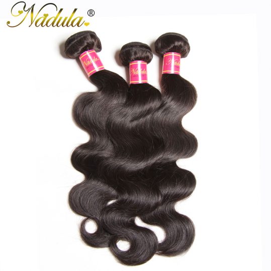 NADULA HAIR 8-30inch Malaysian Body Wave Hair Bundles 100% Human Weaves Non-Remy Hair Natural Color Can be Dyed Hair Extensions