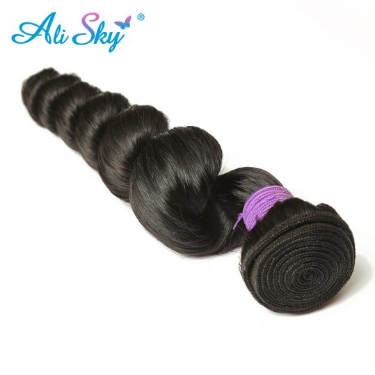Ali Sky Malaysian Loose Wave Bundles Natural Black Hair Weaving 1pc 100% Human Hair Extensions Can buy 3 or 4 bundles nonremy