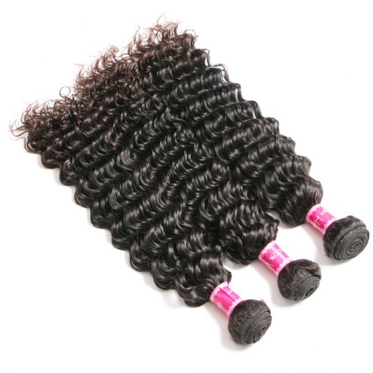 Luduna Deep Wave Malaysian Hair Weave Bundles Human Hair Bundles 1pcs/lot Non-remy Hair Extension Can Buy 3 Or 4 Bundles